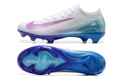 Men's Nike Air Zoom Mercurial Vapor 16 Elite FG Football Boots - White/Purple/Blue