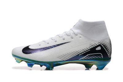 Unisex Nike Air Zoom Mercurial Superfly 10 Elite FG Football Boots - White/Blue/Gold
