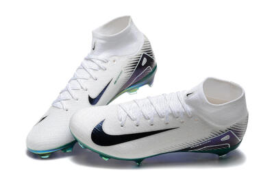 Unisex Nike Air Zoom Mercurial Superfly 10 Elite FG Football Boots - White/Blue/Gold