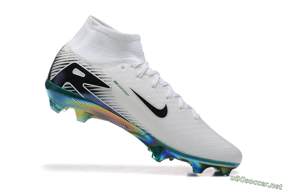 Unisex Nike Air Zoom Mercurial Superfly 10 Elite FG Football Boots - White/Blue/Gold 7