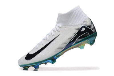 Unisex Nike Air Zoom Mercurial Superfly 10 Elite FG Football Boots - White/Blue/Gold
