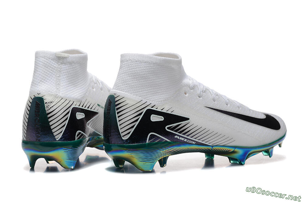 Unisex Nike Air Zoom Mercurial Superfly 10 Elite FG Football Boots - White/Blue/Gold 9