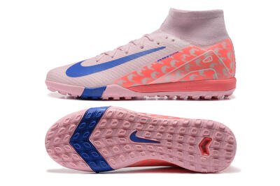 Unisex Nike Air Zoom Mercurial Superfly 10 Elite TF Football Shoes - Pink/Blue/White