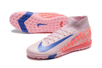 Unisex Nike Air Zoom Mercurial Superfly 10 Elite TF Football Shoes - Pink/Blue/White
