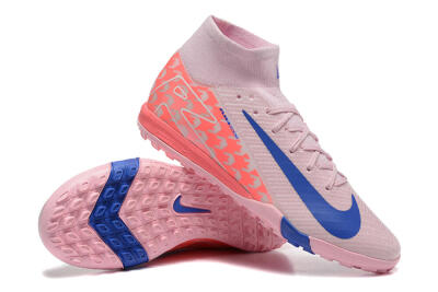 Unisex Nike Air Zoom Mercurial Superfly 10 Elite TF Football Shoes - Pink/Blue/White