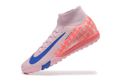 Unisex Nike Air Zoom Mercurial Superfly 10 Elite TF Football Shoes - Pink/Blue/White