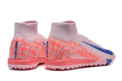 Unisex Nike Air Zoom Mercurial Superfly 10 Elite TF Football Shoes - Pink/Blue/White