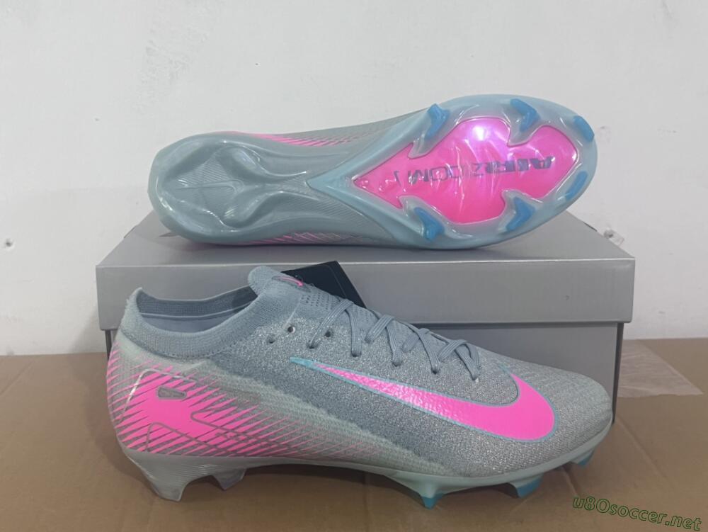 Men's Nike Air Zoom Mercurial Vapor 16 Elite FG Football Boots - Jade/Pink/Silver
