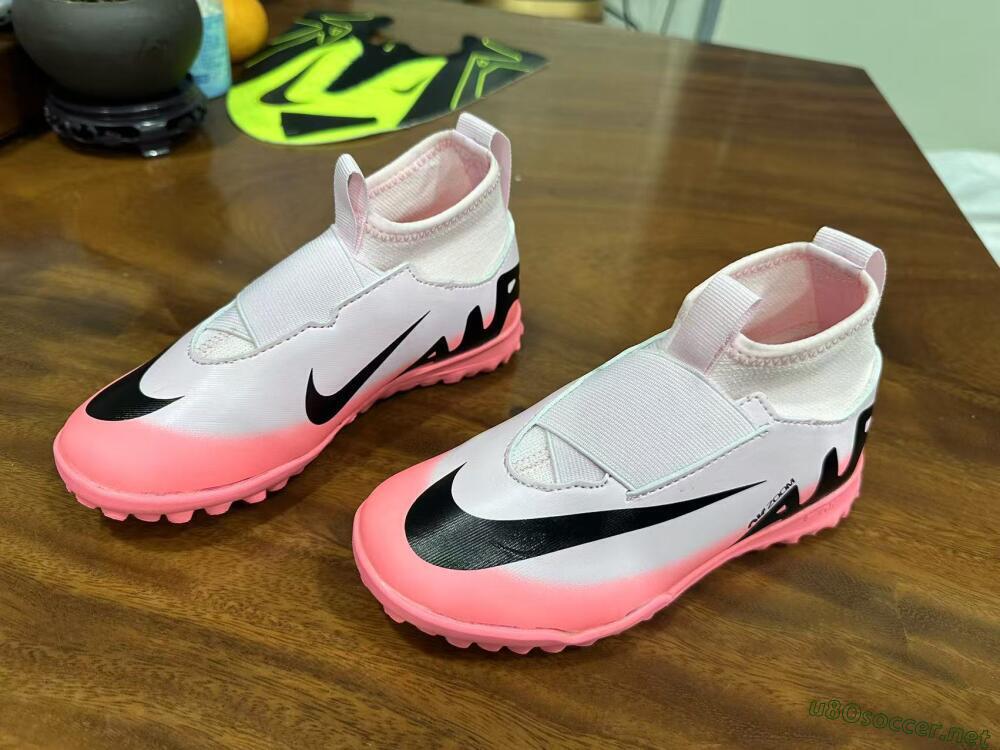 Kids Nike Air Zoom Mercurial Superfly 9 Elite TF Football Shoes - Pink/Black