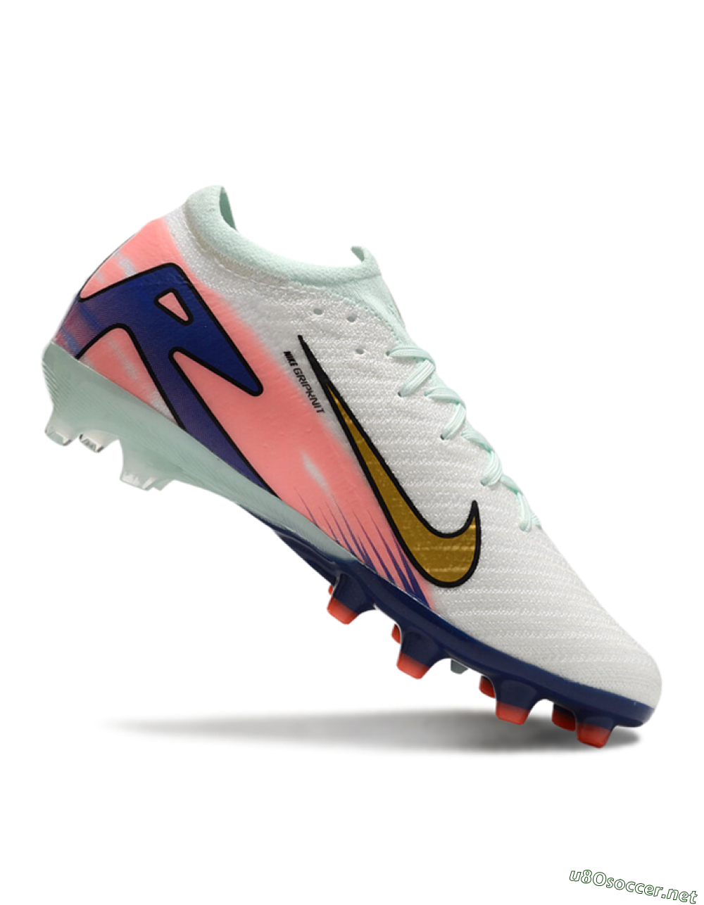Men's Nike Air Zoom Mercurial Vapor 16 Elite AG Football Boots - Jade/Gold/Blue 4