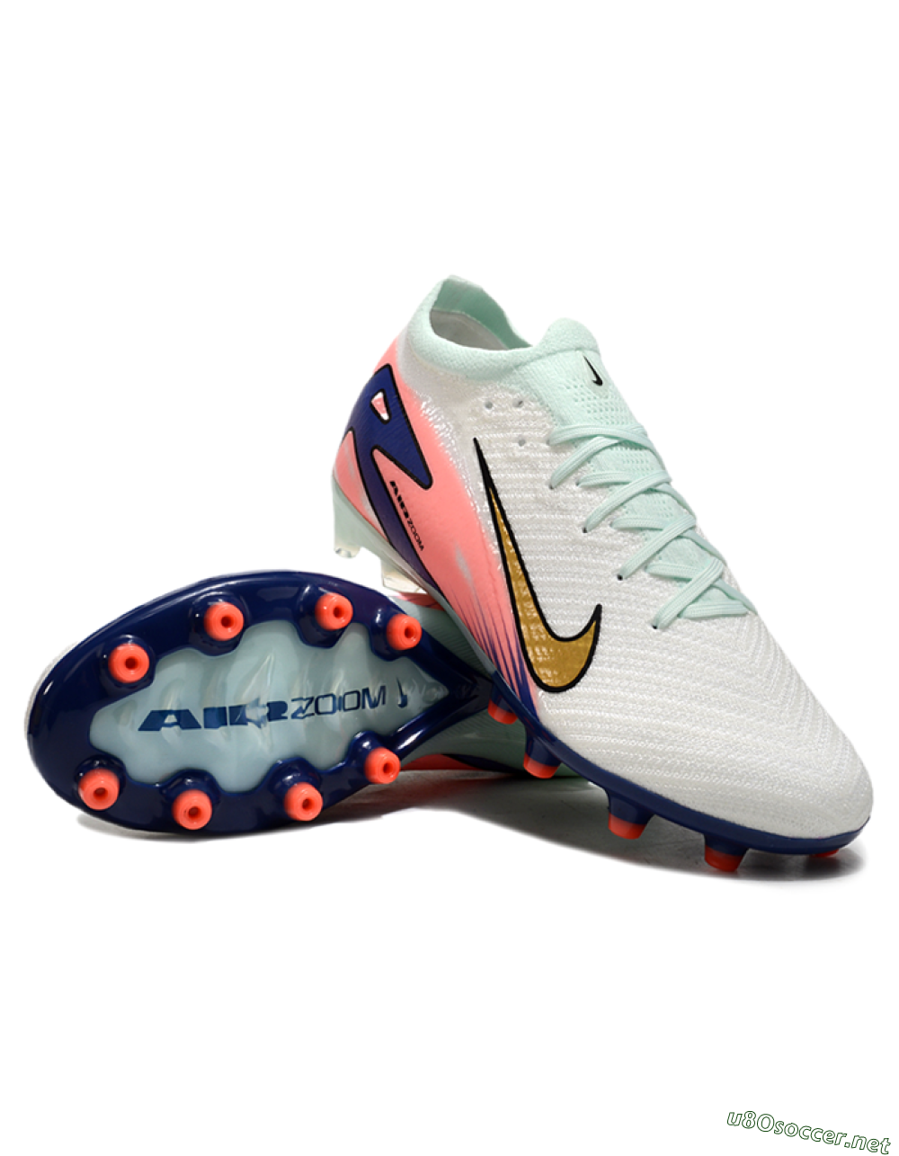 Men's Nike Air Zoom Mercurial Vapor 16 Elite AG Football Boots - Jade/Gold/Blue 3