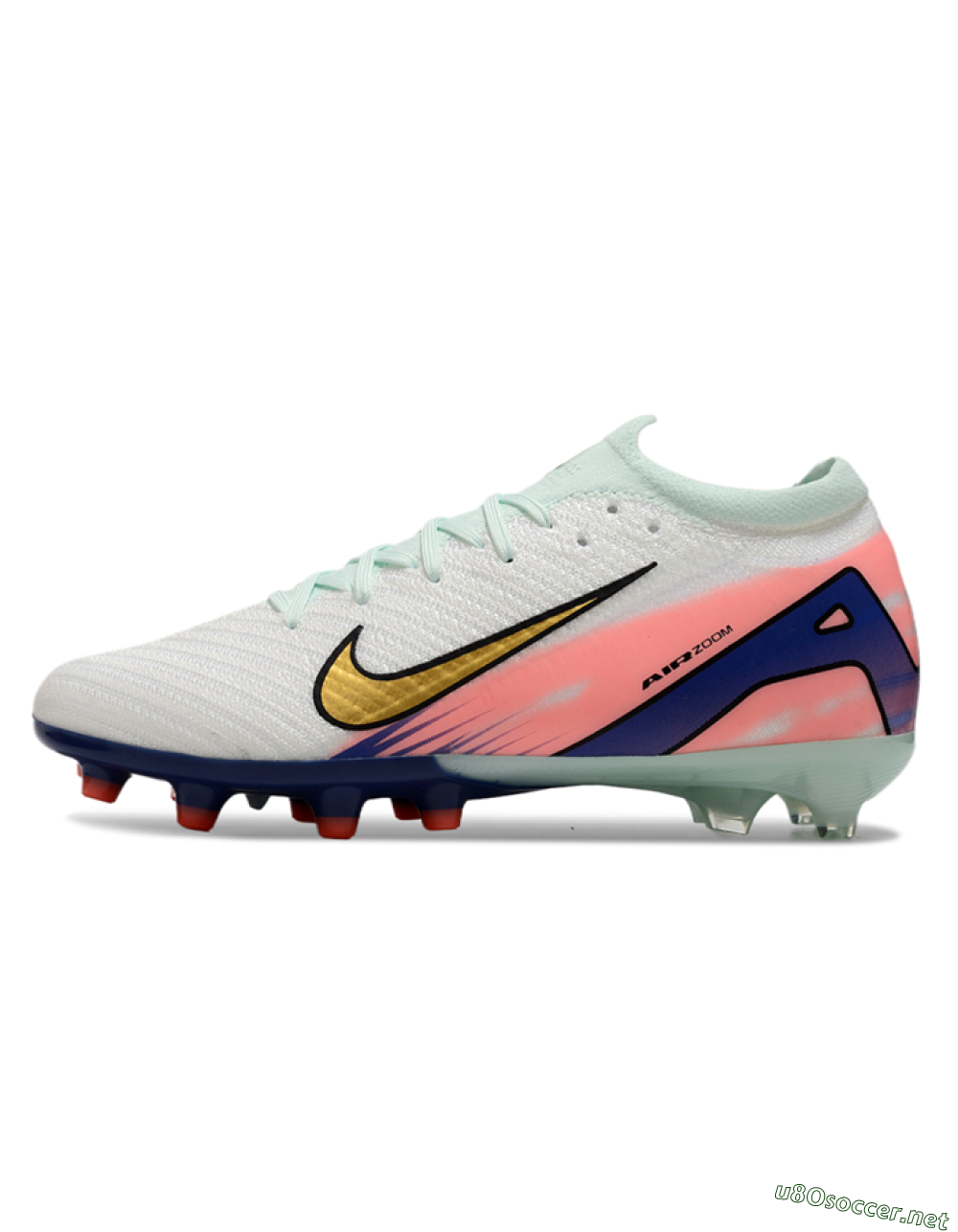 Men's Nike Air Zoom Mercurial Vapor 16 Elite AG Football Boots - Jade/Gold/Blue 0