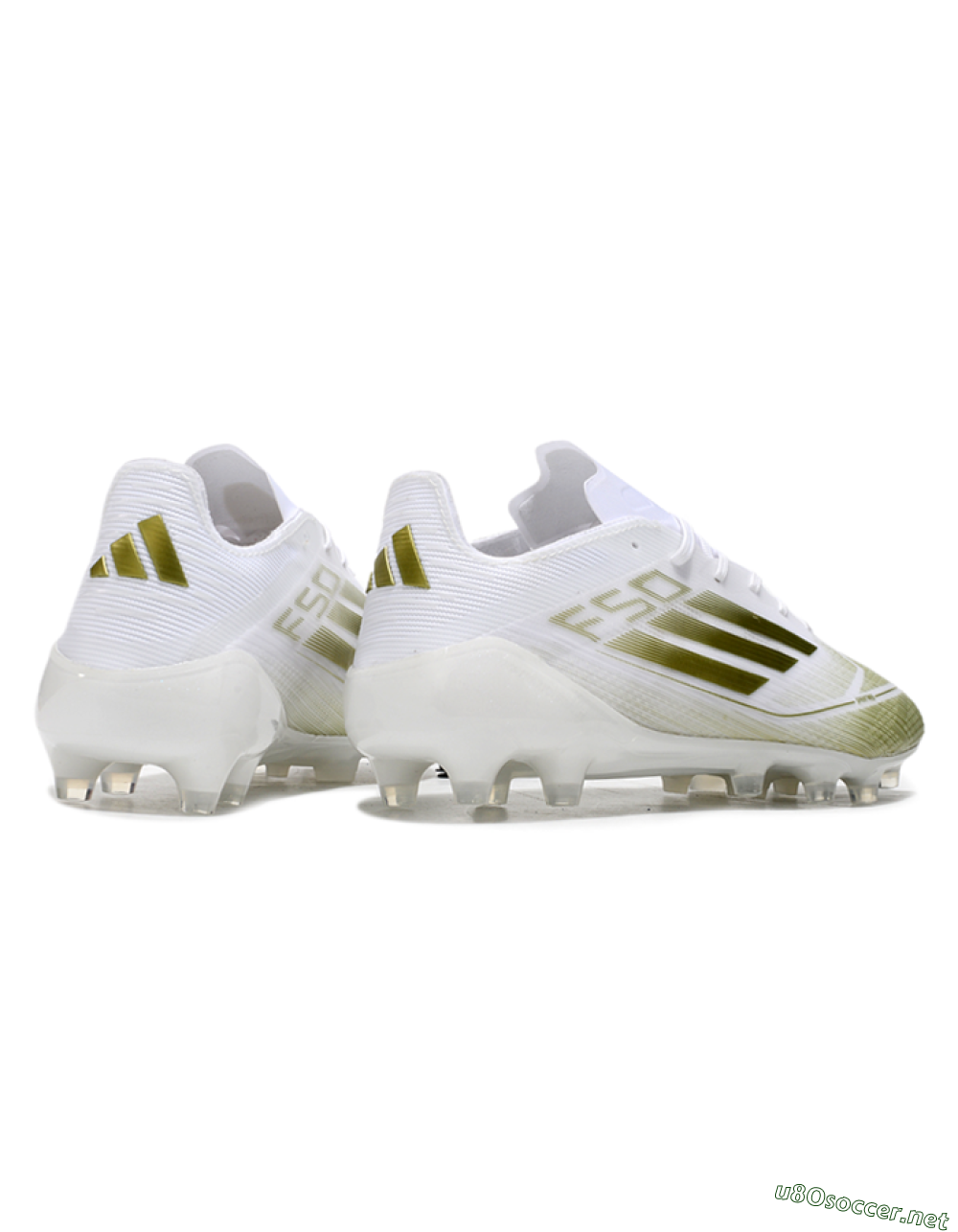 Men's Adidas F50 Elite AG Football Boots - White/Gold 6