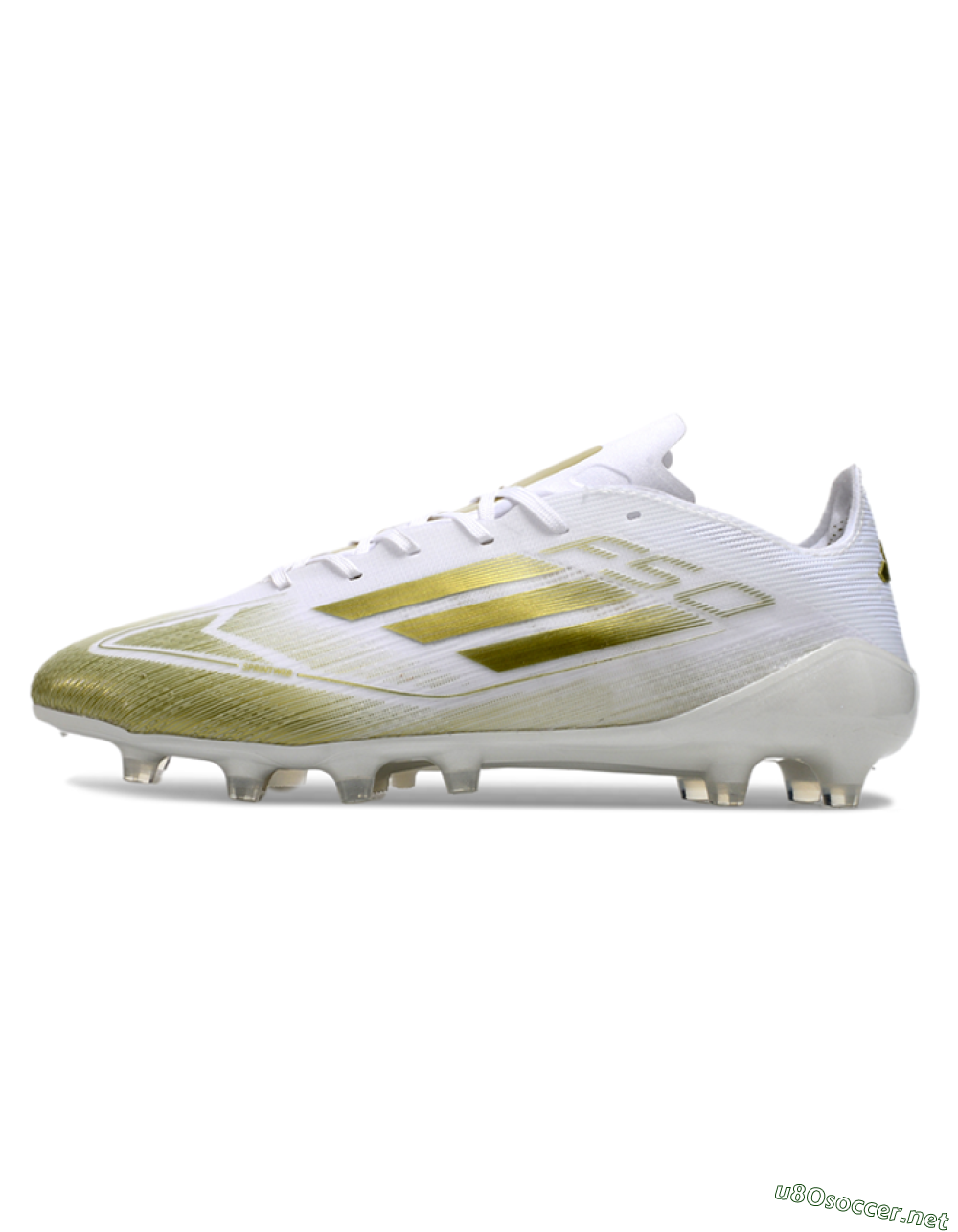 Men's Adidas F50 Elite AG Football Boots - White/Gold 0