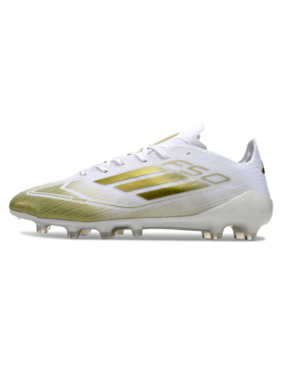 Men's Adidas F50 Elite AG Football Boots - White/Gold