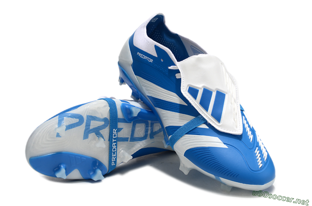Men's Adidas Predator Elite Foldover Tongue FG Football Boots - Blue/White 4