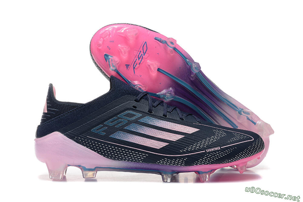 Men's Adidas F50 Elite FG Football Boots - Blue/Pink 2