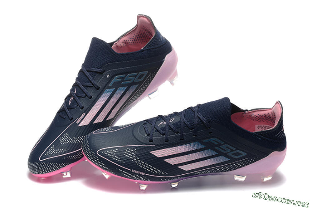 Men's Adidas F50 Elite FG Football Boots - Blue/Pink 3