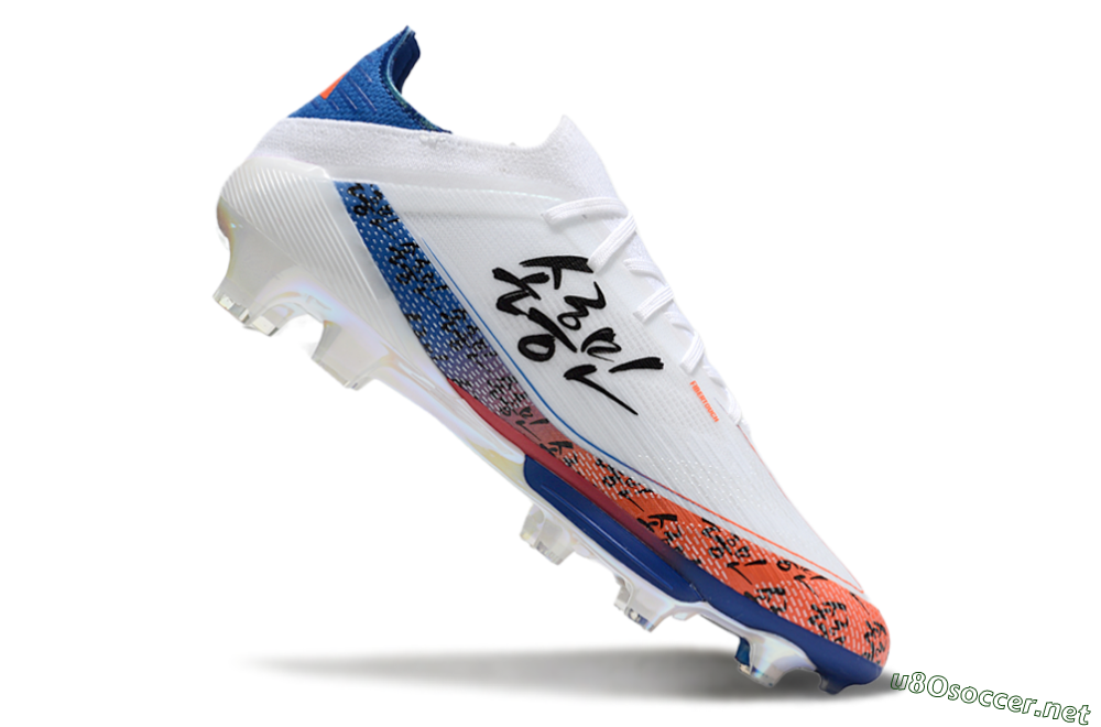 Men's Adidas F50 Elite Lightstrike Pro FG Football Boots - White/Orange/Blue 4