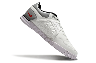 Men's Nike Street Gato IC Football Shoes - White/Red/Silver