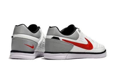 Men's Nike Street Gato IC Football Shoes - White/Red/Silver