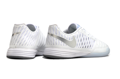 Men's Nike Lunar Gato 2 IC Football Shoes - Beige/Silver/White