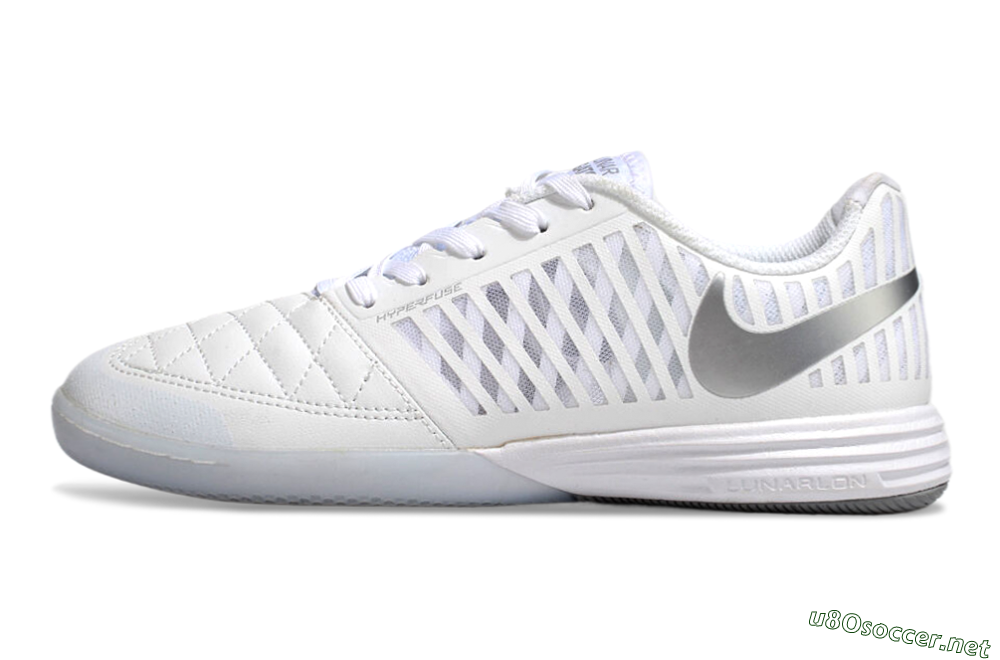 Men's Nike Lunar Gato 2 IC Football Shoes - Beige/Silver/White 0