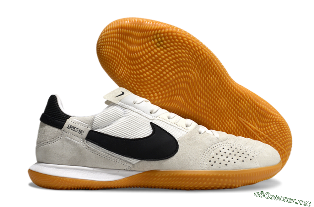 Men's Nike Street Gato IC Football Shoes - Grey/Black/White 2