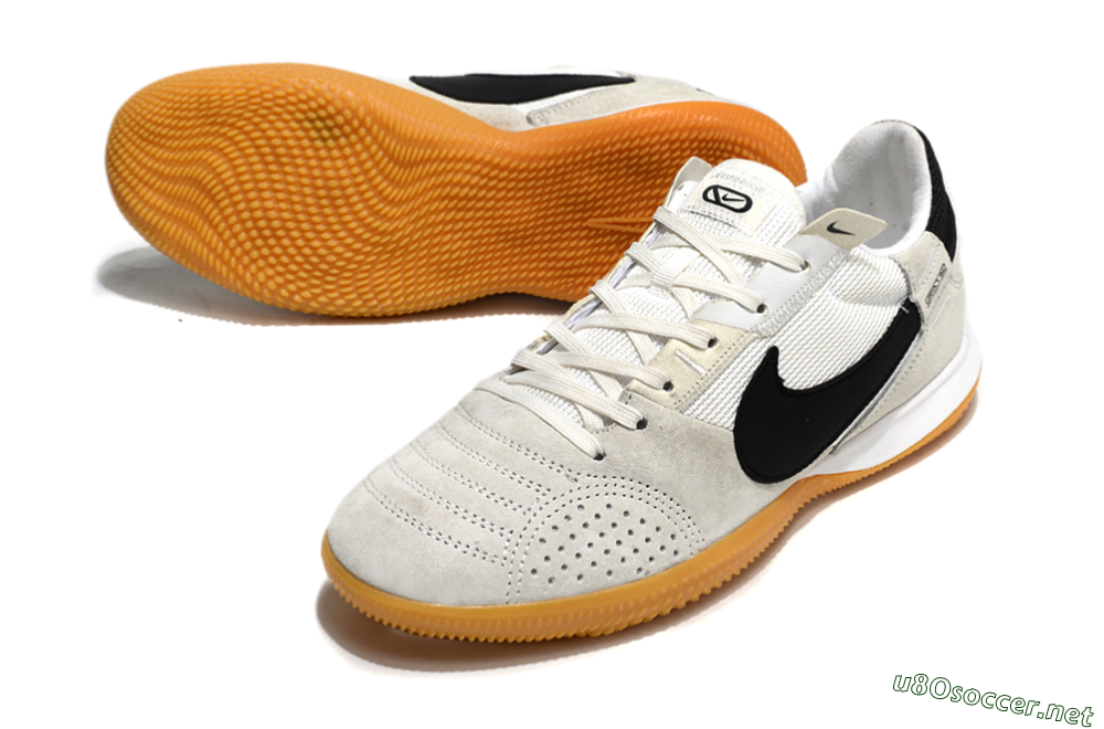 Men's Nike Street Gato IC Football Shoes - Grey/Black/White 3