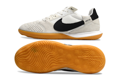 Men's Nike Street Gato IC Football Shoes - Grey/Black/White