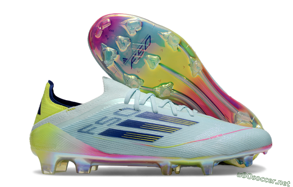 Men's Adidas F50 Elite FG Football Boots - Jade/Blue/Gold/Pink 2
