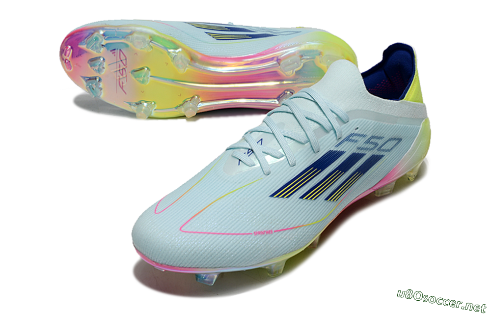 Men's Adidas F50 Elite FG Football Boots - Jade/Blue/Gold/Pink 3
