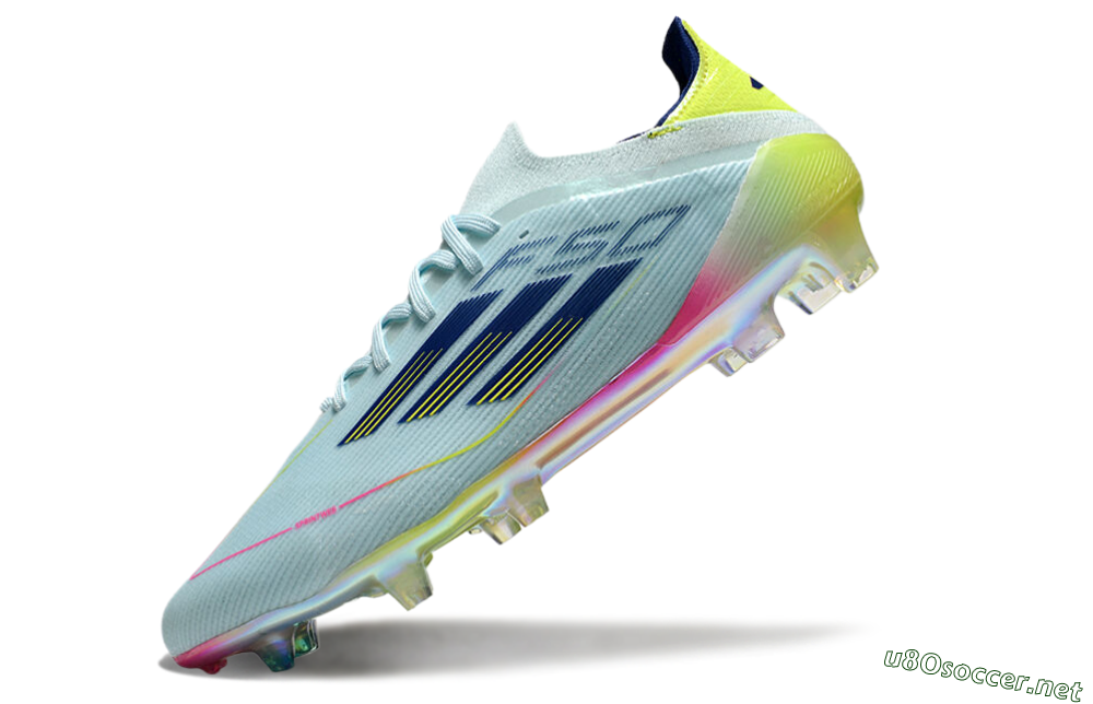 Men's Adidas F50 Elite FG Football Boots - Jade/Blue/Gold/Pink 5