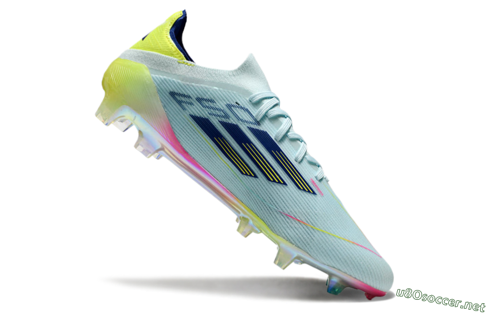 Men's Adidas F50 Elite FG Football Boots - Jade/Blue/Gold/Pink 4