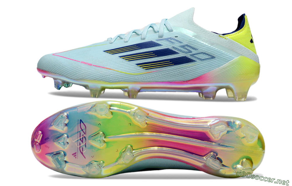 Men's Adidas F50 Elite FG Football Boots - Jade/Blue/Gold/Pink 1