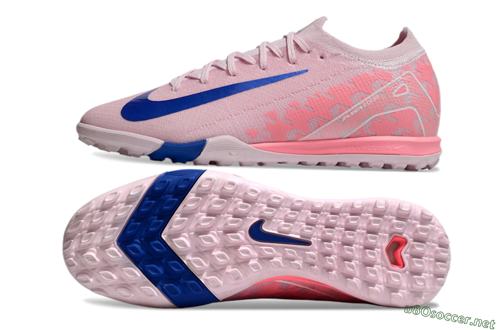 Unisex Nike Air Zoom Mercurial Vapor 16 Elite TF Football Shoes - Pink/Blue/White 1