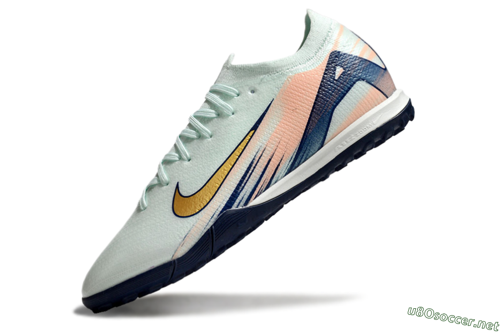Unisex Nike Air Zoom Mercurial Vapor 16 Elite TF Football Shoes - Jade/Gold/Blue 5