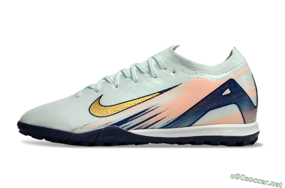 Unisex Nike Air Zoom Mercurial Vapor 16 Elite TF Football Shoes - Jade/Gold/Blue 0