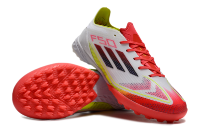 Men's Adidas F50 Elite TF Football Shoes - White/Red/Yellow