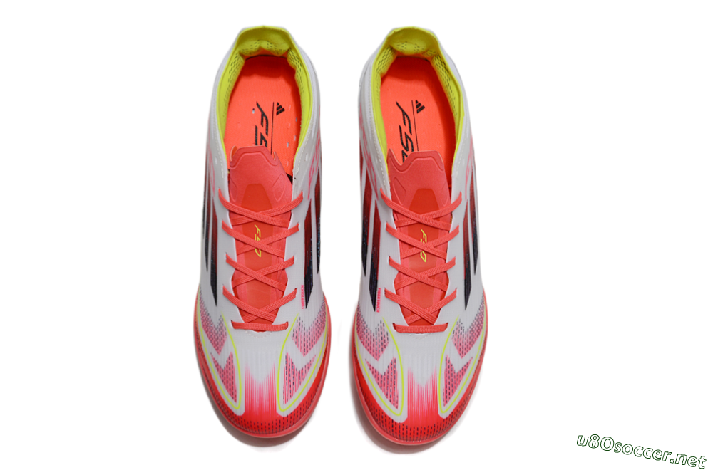 Men's Adidas F50 Elite TF Football Shoes - White/Red/Yellow 3
