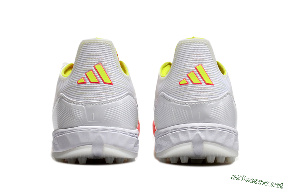 Men's Adidas F50 Elite TF Football Shoes - White/Red/Yellow 4