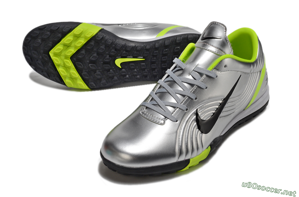 Unisex Nike Zoom Mercurial Vapor 1 Rgn SE TF Football Shoes - Silver/Black/Yellow 3