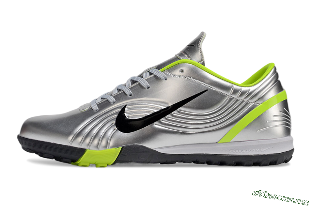 Unisex Nike Zoom Mercurial Vapor 1 Rgn SE TF Football Shoes - Silver/Black/Yellow 0