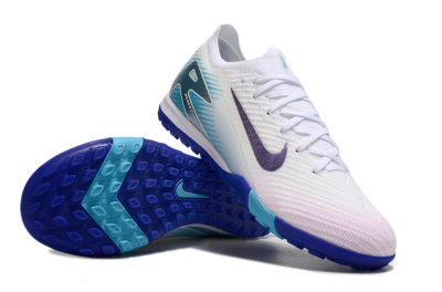 Unisex Nike Air Zoom Mercurial Vapor 16 Elite TF Football Shoes - White/Purple/Blue