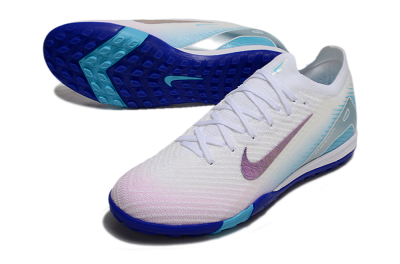 Unisex Nike Air Zoom Mercurial Vapor 16 Elite TF Football Shoes - White/Purple/Blue