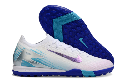 Unisex Nike Air Zoom Mercurial Vapor 16 Elite TF Football Shoes - White/Purple/Blue