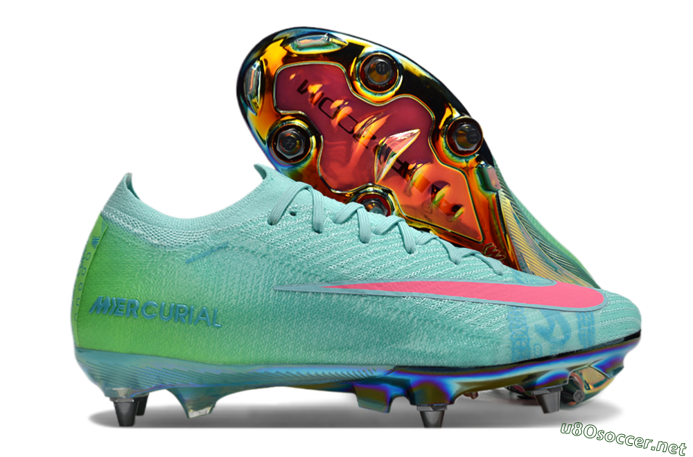 Men's Nike Air Zoom Mercurial Vapor 16 Elite SG Football Boots - Jade/Pink/Gold 2
