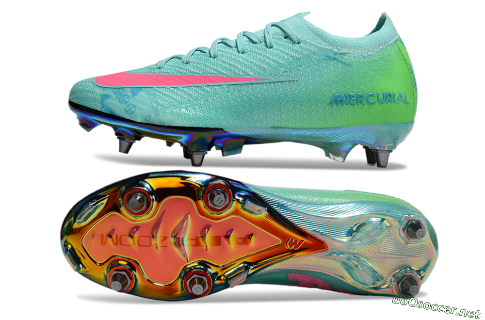 Men's Nike Air Zoom Mercurial Vapor 16 Elite SG Football Boots - Jade/Pink/Gold 1