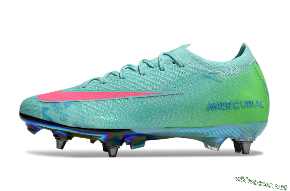 Men's Nike Air Zoom Mercurial Vapor 16 Elite SG Football Boots - Jade/Pink/Gold 0