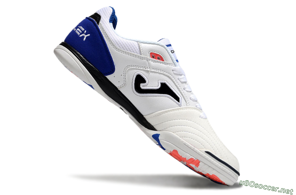 Men's Joma Top Flex IC Football Shoes - White/Red/Blue 4